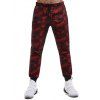 Pantalon de Jogging Camouflage en Maille - Rouge Lave XS