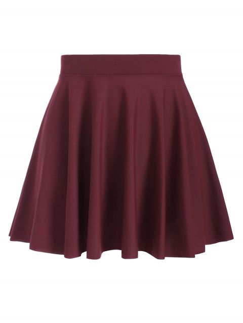 [38% OFF] 2019 Plus Size High Waist Beach Skirt In RED WINE | DressLily