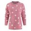 Polka Dot Oversized Pullover Sweater - PINK M