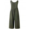 Sleeveless Cut Out Wide Leg Jumpsuit - ARMY GREEN L