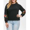 Sweat-shirt taille plus broderie - Noir ONE SIZE