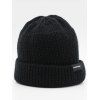 Bonnet tricoté hiver design minimaliste - Noir 