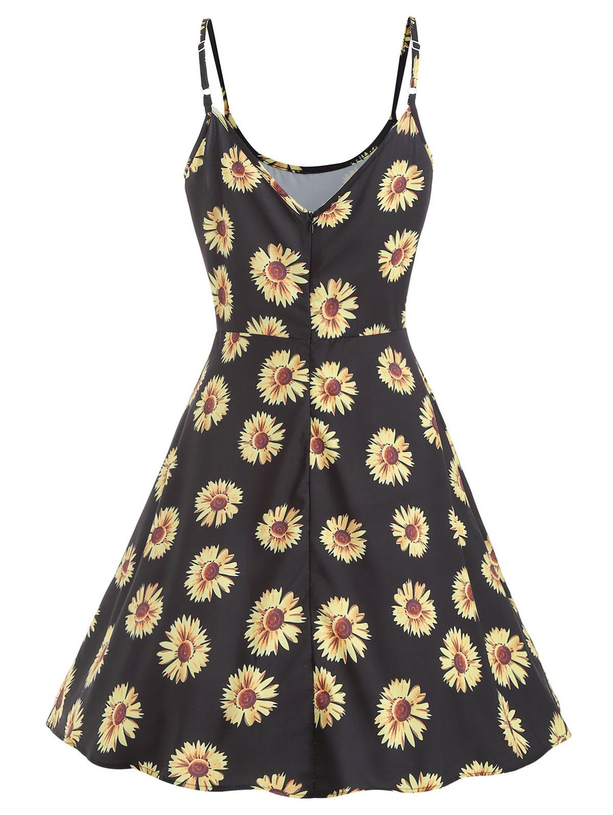 DressLily.com: Photo Gallery - Sunflower Print High Waist Mini Dress