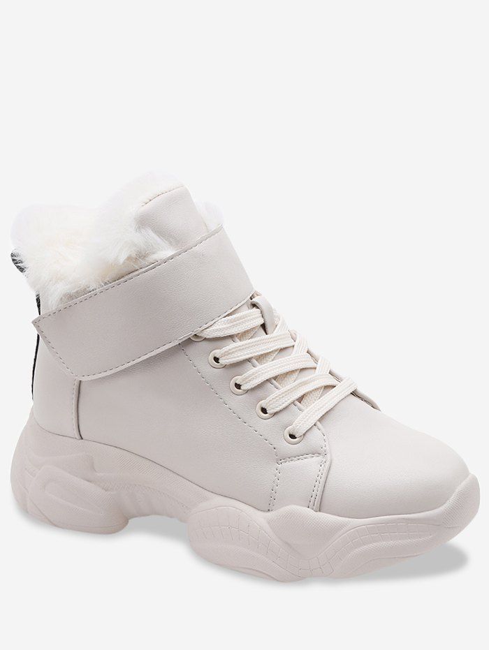 white platform sneaker boots