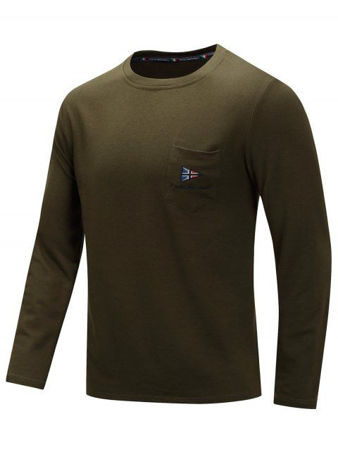 men long sleeve t shirt with pocket