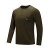 T-shirt à manches longues avec poche - Vert Armée M