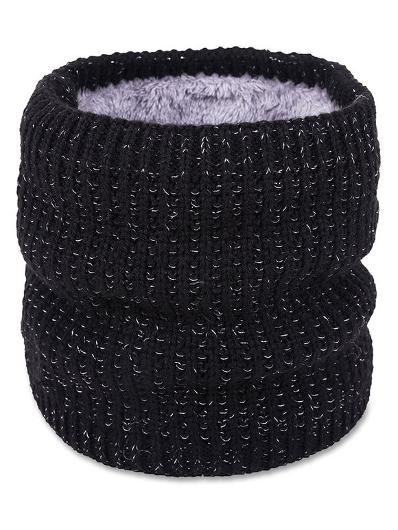 Écharpe tricotée style hiver - Noir 