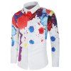 Chemise Boutonnée Peinture à l'Huile Eclaboussée - multicolor L