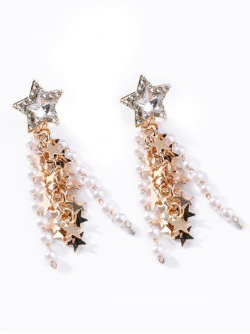 tassel star stud earrings