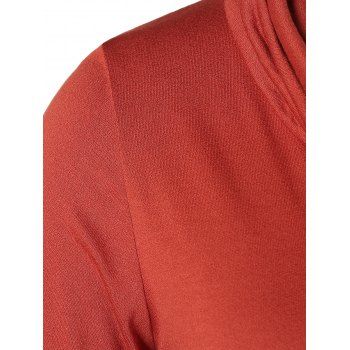 

Plus Size Asymmetric High Waist T Shirt, Bright orange