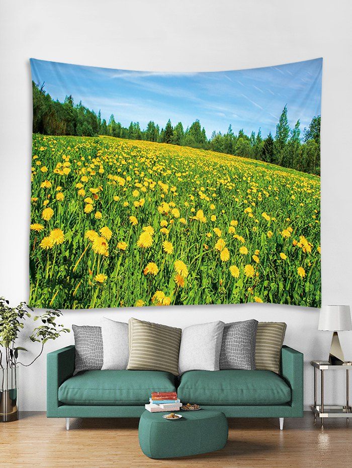 [41% OFF] 2020 Flower Field Print Tapestry Wall Hanging Art Decoration ...