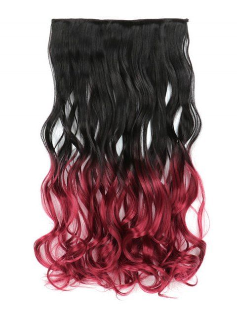 41 Off 2019 Long Ombre Wavy Clip In Synthetic Hair Extension In
