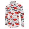 Love Letters Heart Printed Valentine's Day Shirt - multicolor S