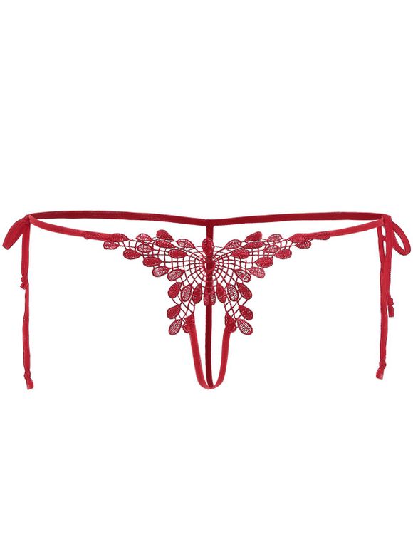 G-String Sexy en Dentelle - Rouge ONE SIZE