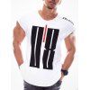 Geometry Letters Print Casual T-shirt sans manches - Blanc S