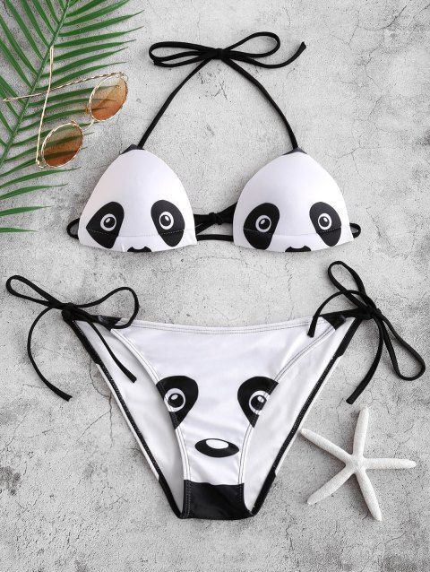String Bikini Panda Set Halter 3d Print wNnX0OPk8