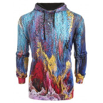 

Abstract Pattern Kangaroo Pocket Hoodie, Multicolor