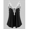 Débardeur Evasé Panneau - Noir 2XL