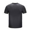 T-shirt 3D Faux Muscle Imprimé à Manches Courtes - Gris Ardoise Foncé XS