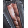 3D Faux Muscle Suit Print Short Sleeve T-shirt - DARK SLATE GREY XS