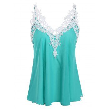 

Panel Flare Tank Top, Green snake