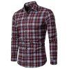 Chemise Boutonnée Décontractée à Tartan Imprimé - Brique Réfractaire 2XL