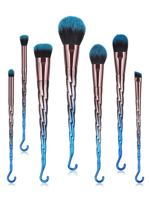 Ensemble de Pinceaux de Maquillage Spirale Design - Paon Bleu 