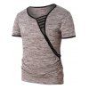 T-shirt Teinté Découpé à Manches Courtes - Bronze 2XL