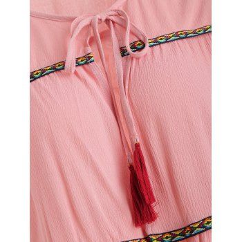 

Flare Sleeve Tassel Jacket, Pink