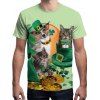 T-shirt à manches courtes à motif animalier or - multicolor S