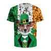 T-shirt à manches courtes imprimé chien 3D - multicolor XS