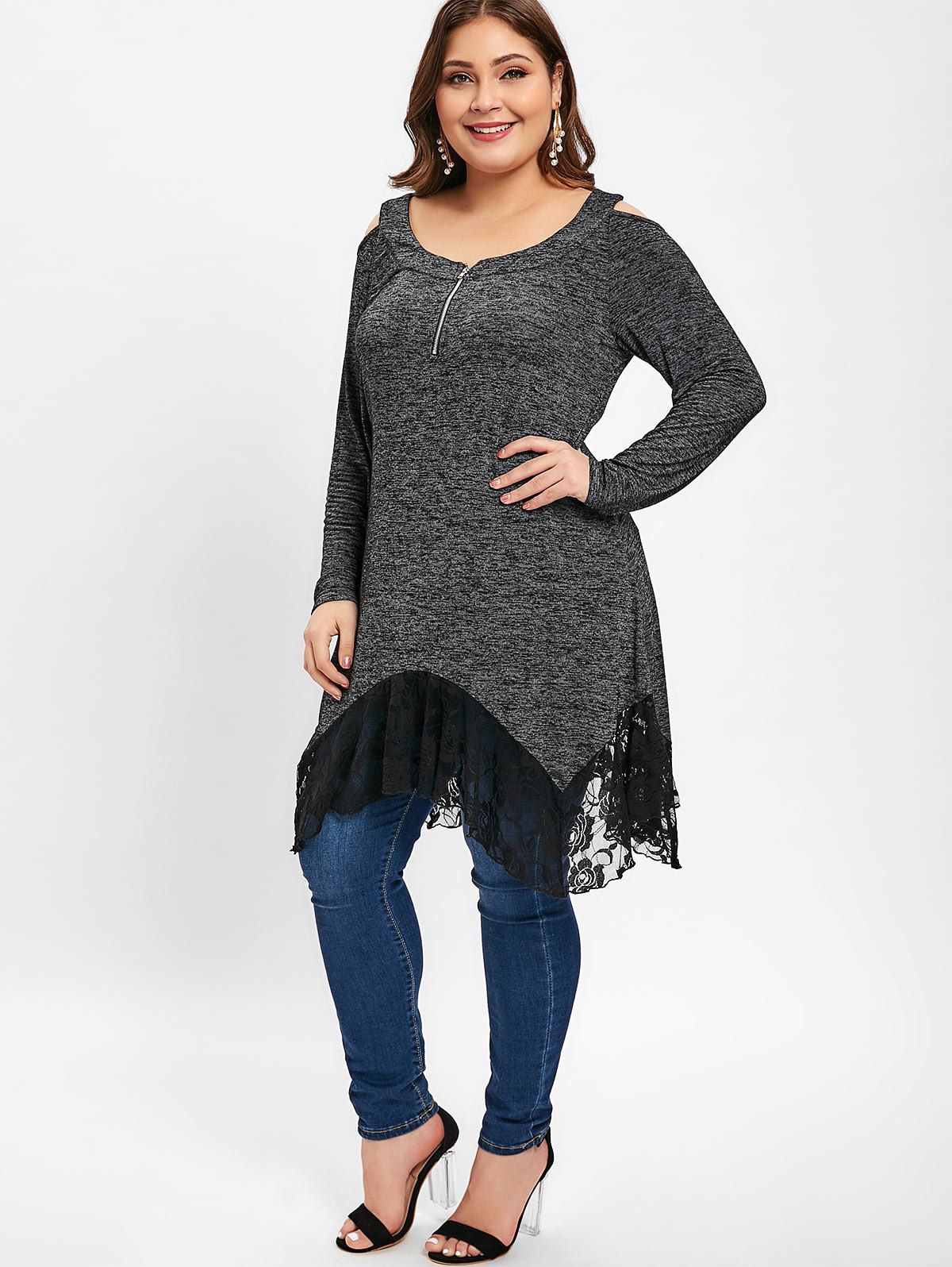 plus size half shirt
