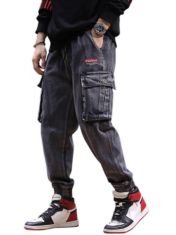 Jeans Joggers à poches cargo - Cendre gris XL