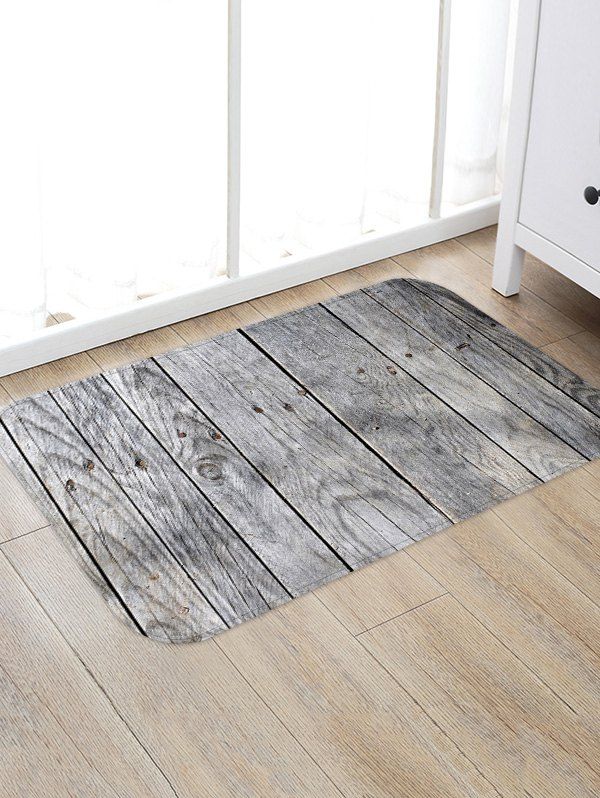 17 Off 2020 Antiskid Old Wood Grain Print Floor Mat In Light Antiskid Old Wood Grain Print Floor Mat
