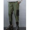 Pantalon de jogging de poche décontracté avec cordon de serrage - Vert Armée S
