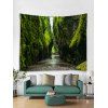 Tapisserie Murale à Imprimé Paysage de Montagnes - Vert Algue W59 X L59 INCH