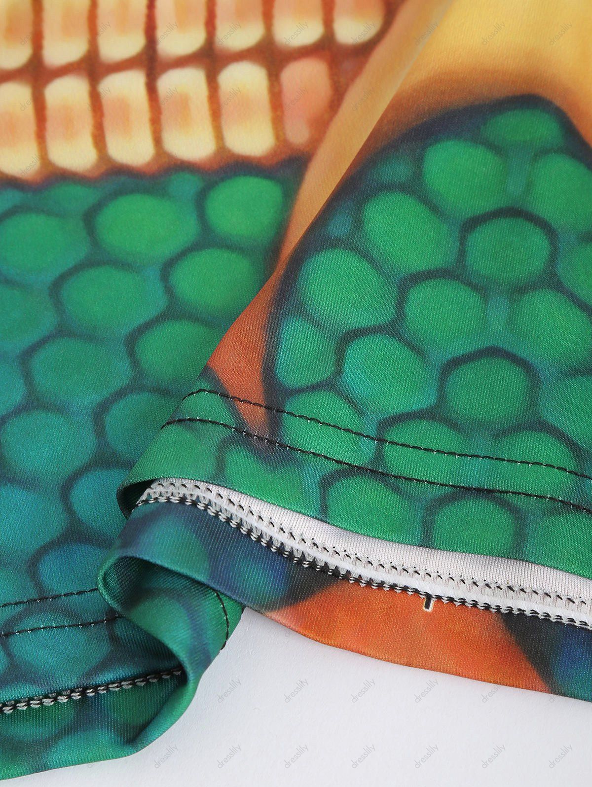 [34 OFF] 2021 Fish Scales Print Casual Long Sleeves Tshirt In