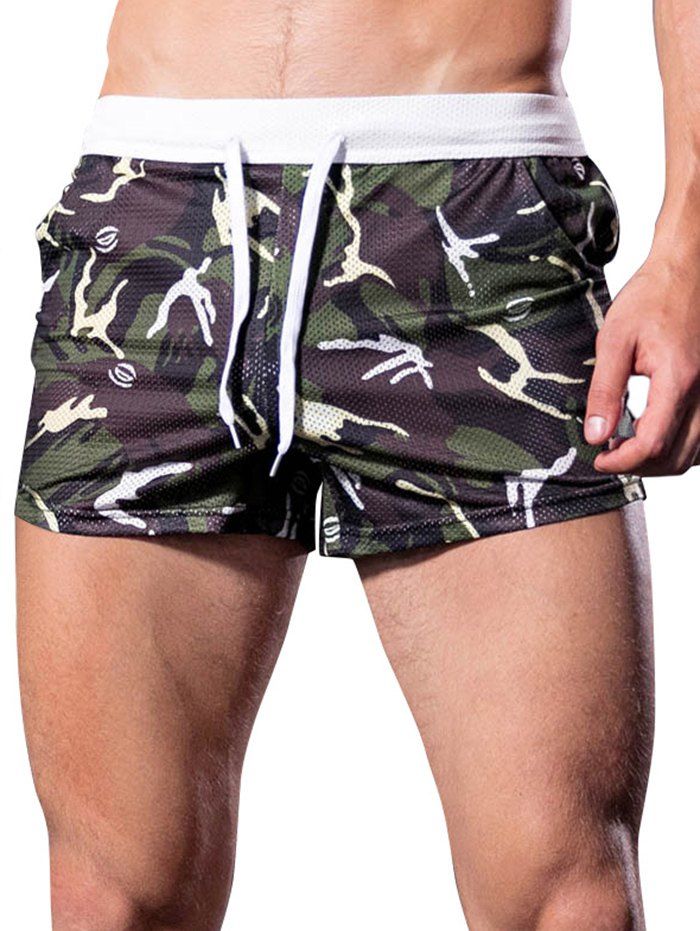 

Camouflage Printed Mesh Boxers, Camouflage green