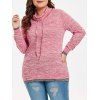 T-shirt Teinté de Grande Taille à Cordon - Rose Foncé L