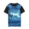 T-shirt Ours Polaire Imprimé à Manches Courtes - Bleu Océan S