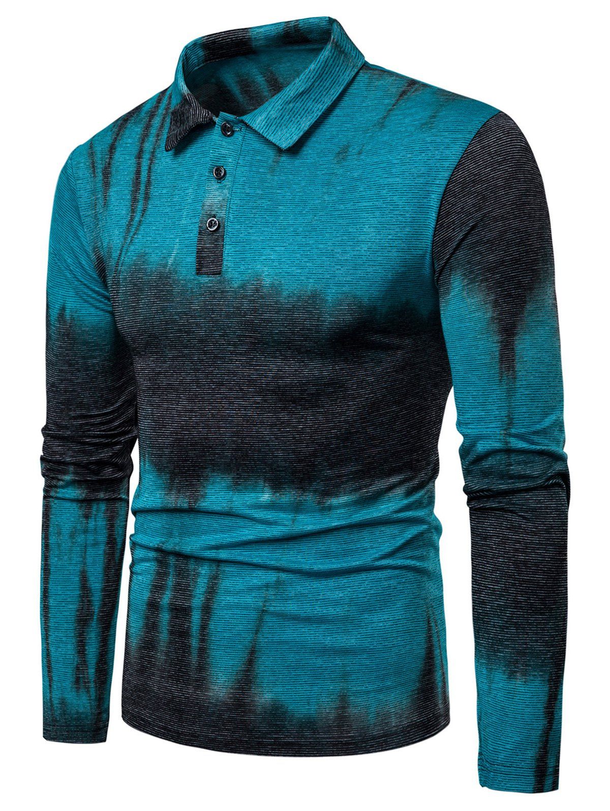 

Tie Dye Collared T-Shirt, Turquoise