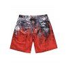 Splatter Paint Low Waist Beach Shorts - RED XL