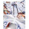 Low Waist Tiger Print Board Shorts - WHITE XL