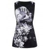 Débardeur taille plus imprimé crâne déchiré - Noir L