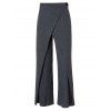 Pantalon Superposé Jambe Large à Taille Elastique - Gris Carbone 2XL