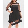 Robe Asymétrique Motif d'Etoile de Grande Taille - Argent 6X