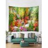 Wall Decorative Flower Path Printing Hanging Tapestry - MEDIUM SPRING GREEN W91 X L71 INCH