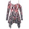 T-shirt Asymétrique Cachemire Imprimé de Grande Taille - multicolor 4X