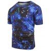 T-shirt Décontracté Univers Etoile Espace Imprimés - Noir S