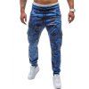 Pantalon de Jogging Long Camouflage Imprimé Décontracté - Bleu profond 2XL